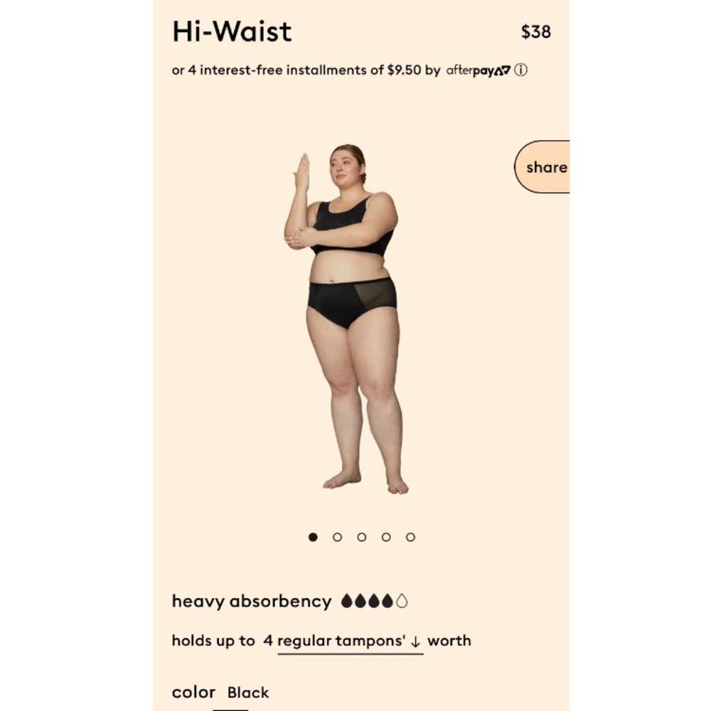 Thinx Hi-Waist, Moderate Absorbency